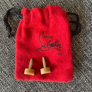 NEW RARE BEIGE Christian Louboutin Heel Repair Replacement With Dustbag